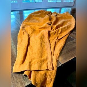 Gold Linen drawstring joggers/trousers - XL